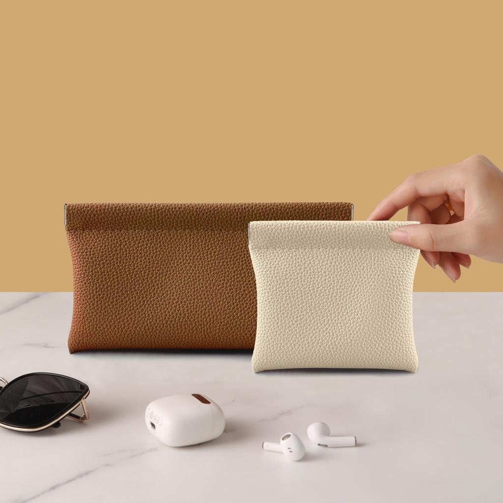 Lychee Pattern Shrapnel Storage Bag: Large Makeup Bag, Glasses Pouch, Inner Clutch, Lipstick & Coin Purse Set.