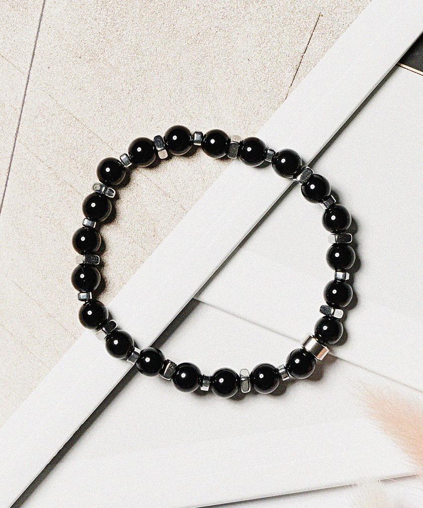Jbans Classic 6Mm Black Onyx Double Mix Seahorse Chip Bracelet (C2503Ac1361_Bk)