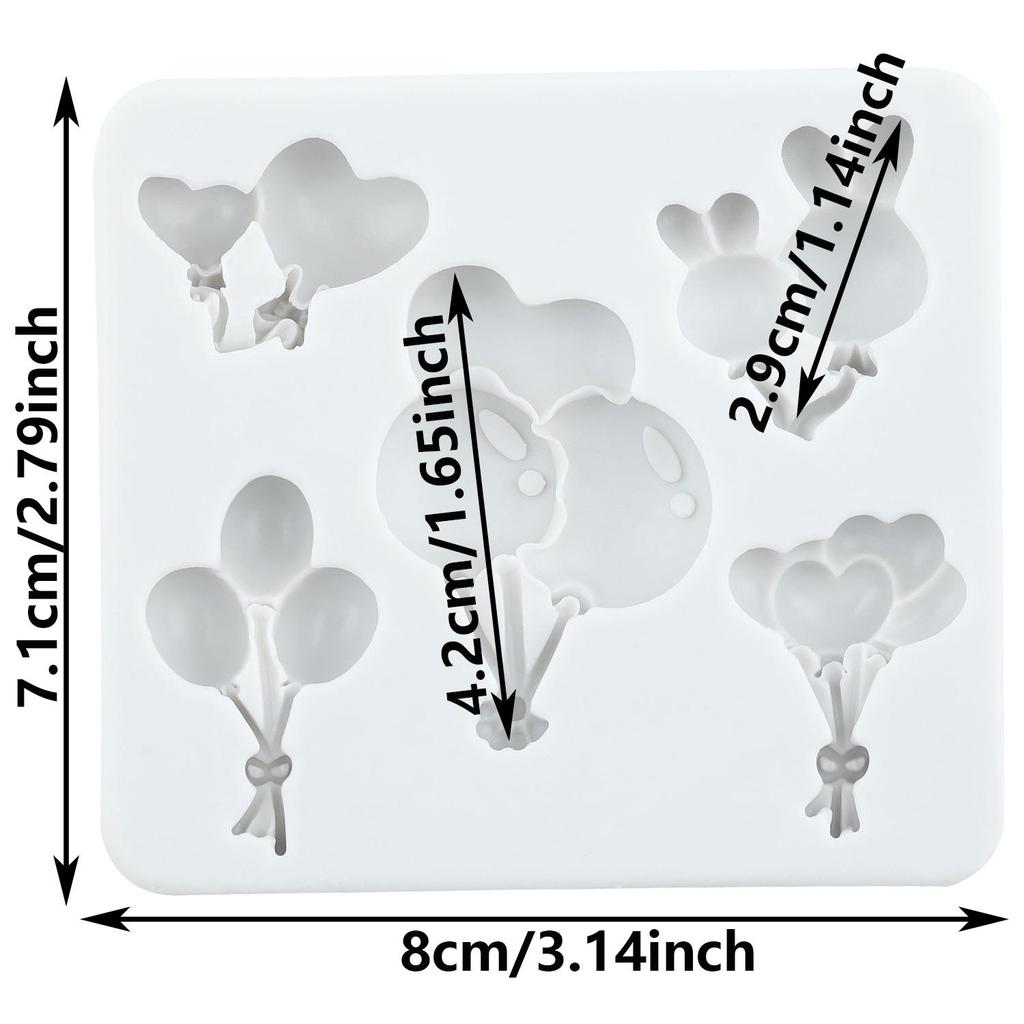 Balloon Silicone Molds Balloon Fondant Mold Cake Decorating Tools Cupcake Topper Candy Chocolate Gumpaste Mold