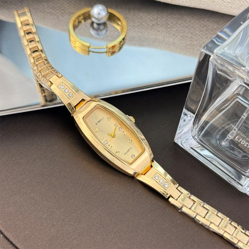 Arc Kleines Weinfass Damen Exquisite Quarz Uhr Leichter Luxus Hohes Gefühl Diamant Armbanduhr