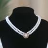 Trendy Pearl Necklace Set Imitation Pearl Court-style Jewelry Set  Bridal Accessories