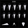 KADS Pointed Half Cover Nail Tips Nail Art White Nature Clear 500pcs 10 Sizes Fake Nails Manicure Extension Tools