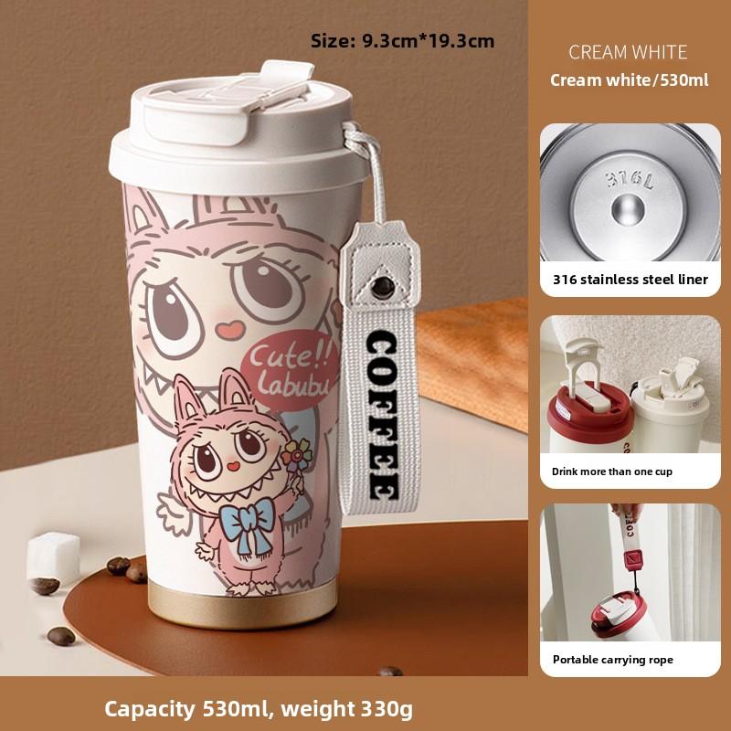Light Luxury High-end Water-sensitive Pocket Cup Stainless Steel Portable Coffee Cup Large Capacity High Value Niche Thermal Insulation Kettle