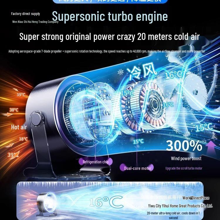 Silent USB Charging Office Desktop Fan - Wind Power 2025 Model
