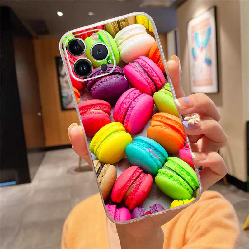 Phone Case For Iphone 17ProMax Air 16 15 14 13 Pro Max 15 16 Pro 15Plus Dessert Ice Cream Macarons Candy