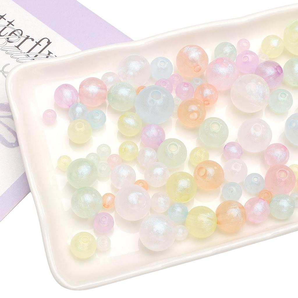 6-16mm 10 STÜCKE/Mehr Acrylperlen Meerjungfrau Runde Perlen für Halskette Armband DIY Schmuckherstellung