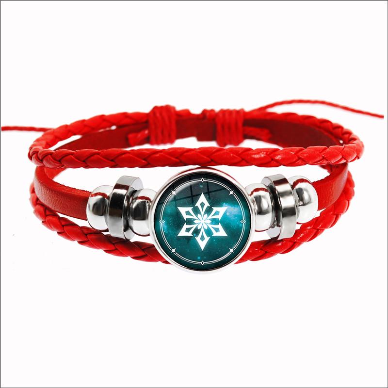 Genshin Impact Spiel Cosplay Requisite Auge Gottes Wasser Wind Donner Feuer Gestein Eis Element Lila Armband Schmuck Fans Geschenk