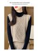 Women's Autumn Winter 100% Wool Knit Vest Sweater - Chic Sleeveless Layering Gilet