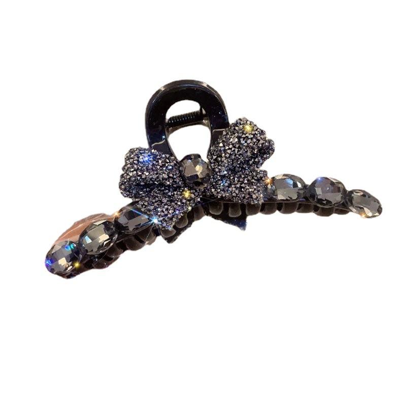 1 Stück Voll Diamant Schleife Große Klammer Premium Gefühl Scheibe Haarnadel Damen Hinterkopf Temperament Klammer Kopfschmuck