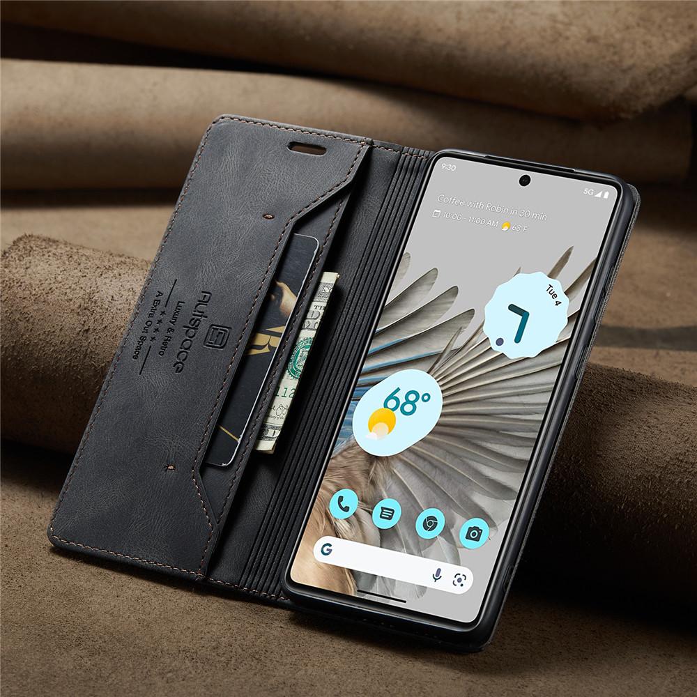Luxury Genuine Leather Magnetic Wallet Flip Case for Google Pixel 7 6 Pro Card Slot Stand Shockproof Foldable Holder Full Protection Cover