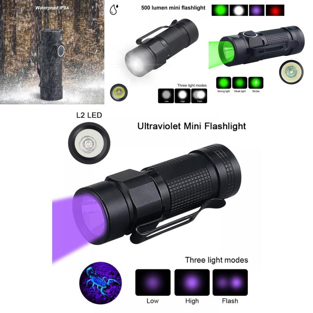 Aluminum Alloy Led Flashlight With Rechargeable For Camping And Hiking