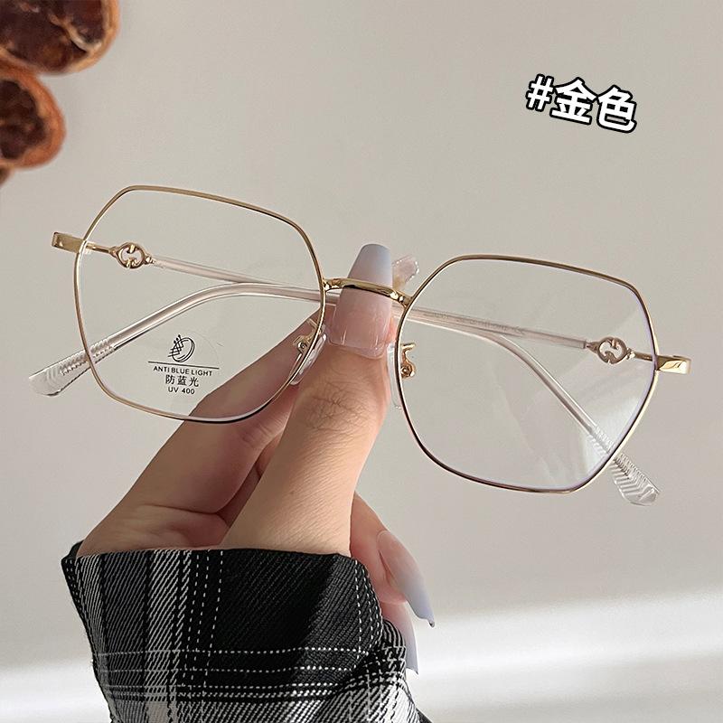 Polygon Shape Glasses Men New Stylish Blue Light Blocking Glasses Women European American Style Female Eyeglass