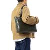 Genuine Leather Tote A4 Cowhide [Doubles] Bag, Compatible, Hand-Treated ANX-1427 (Green)