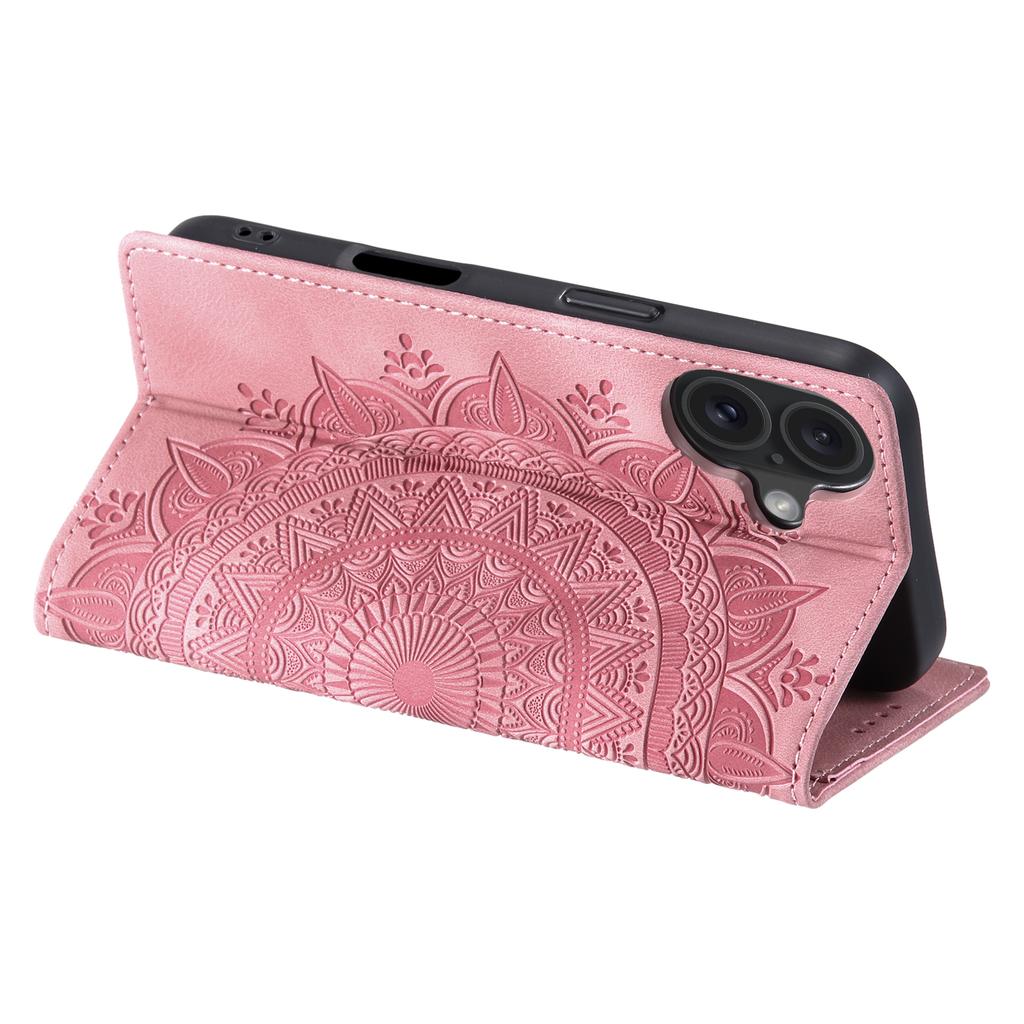 Style-010 For iPhone 16 Case Magnetic Closing Leather Phone Cover Pattern Imprinted