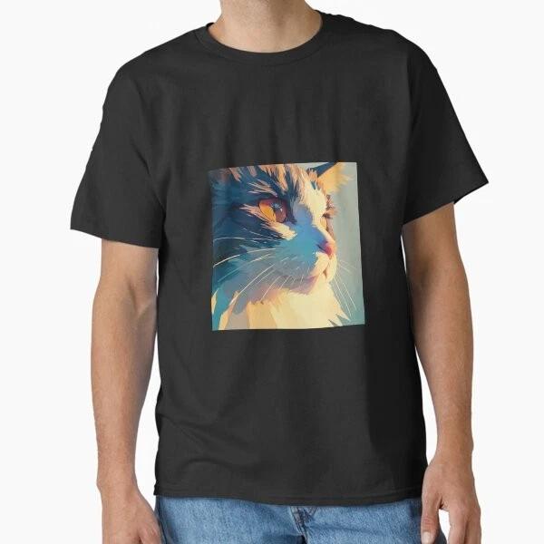 Cat Luminous Silhouette Classic TShirt Made In UsaAus TShirt S2xl S