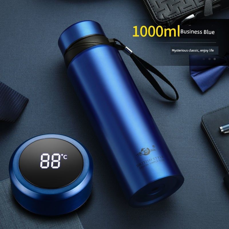 Smart 304 Stainless Steel Large Capacity Vacuum Cup for Male and Female Students Indoor Outdoor Portable Business Tea Making Water Cup