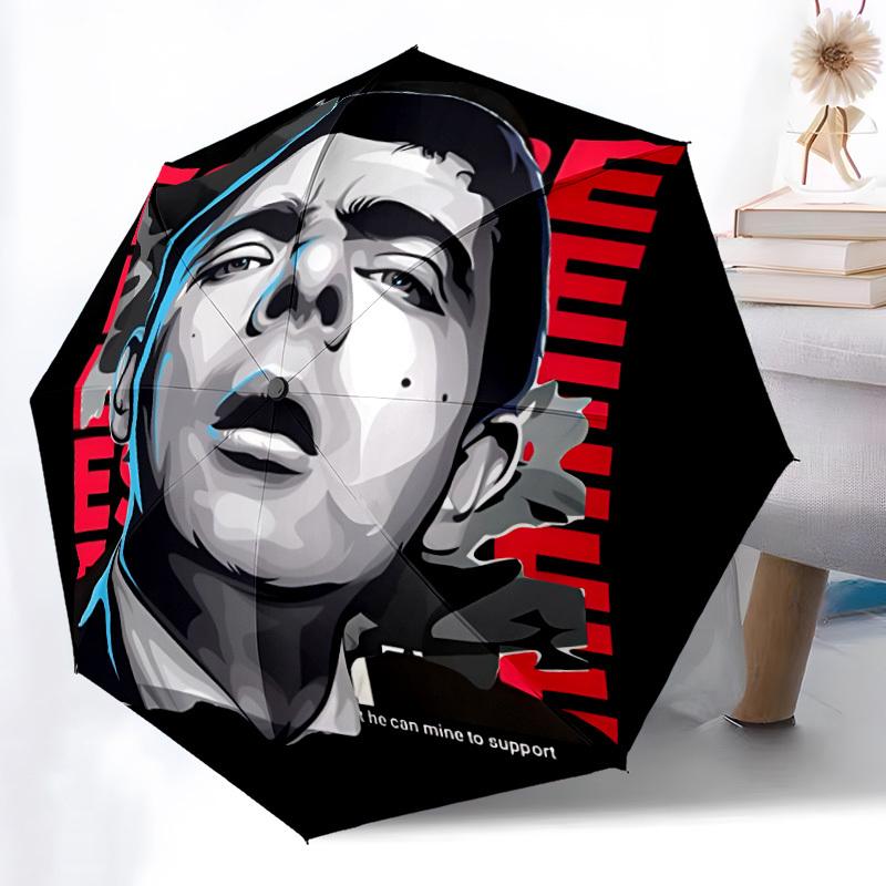 1pc Mr. Bean Automatic Open/Close Umbrella Folding Umbrella, Portable Compact Travel Umbrella, Gift for Men & Women y12