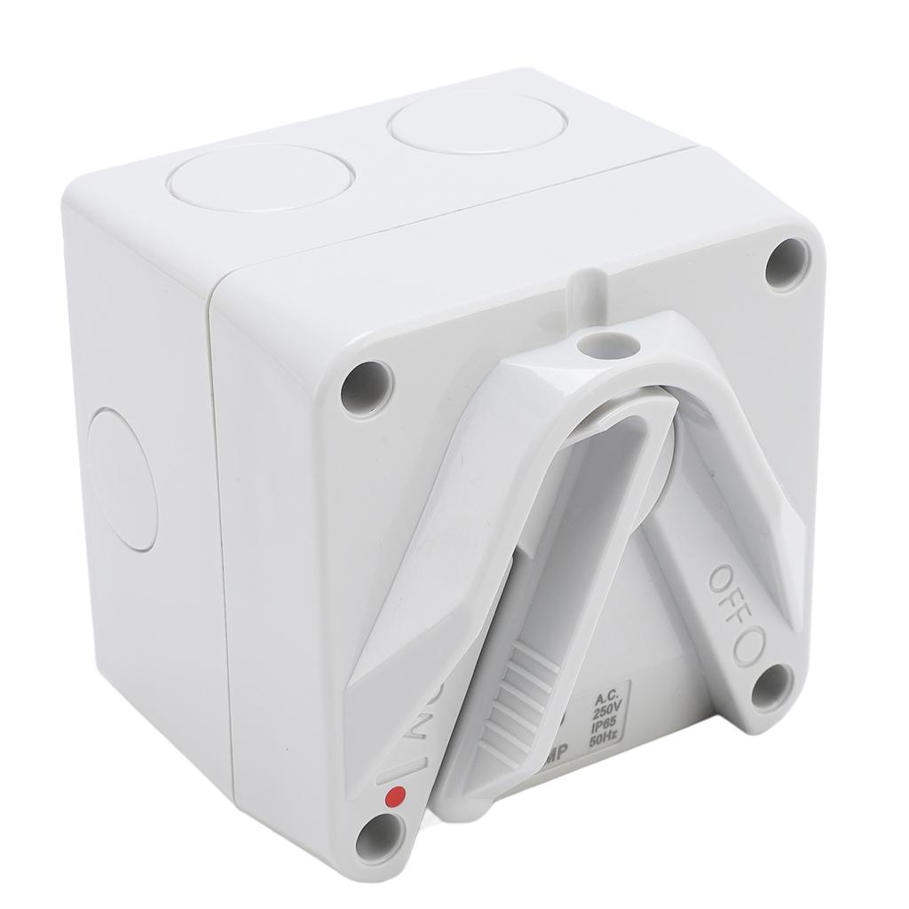 Enclosed Motor Disconnect Switch 2P 20A IP65 Water Proof Heavy Duty Safety Isolation Switch