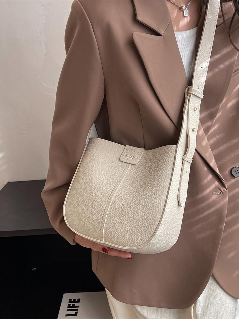 Vintage Handbags For Women Fashion Texture Pu Leather Shoulder Crossbody Bag Large Capacity Female Bucket Totes New
