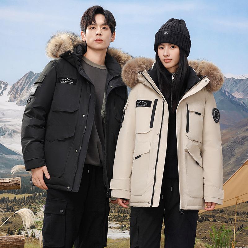 Winter Men's Workwear Parka Women's Down Jacket Thickened Couple's Coat