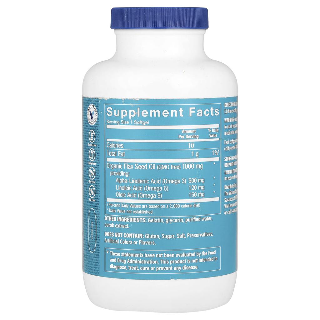 Flaxseed Oil, 1,000Mg, 240 Softgels
