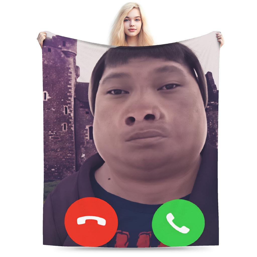 John Pork Is Calling Flannel Blanket Winter  Warm Soft Bedding Throws for Kids Couch Chair Comfortable Bedspread Sofa Bed Cover