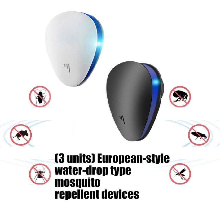 Ultrasonics Mosquitos Repeller Waterdrops Shape Safe Effective Mouses Control Device for Indoor and Outdoor Use