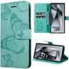 Protective Case - Samsung - Galaxy S24 Ultra - Shockproof - PU Leather - Butterfly Pattern