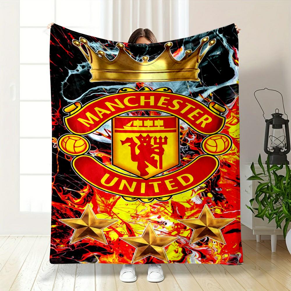 Manchester United Designed Flannel blanket for bedroom, living room, sofa, and nap