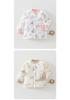 Unisex Baby Cartoon Jacket - Lightweight 60g Cotton, Two-Button, Seamless, Warm Outerwear for Autumn Outings.