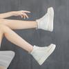 Innere Erhöhung 8cm Leder Weiße Schuhe Damen Herbst Neu Wild Koreanische Version Dicke Sohle Plateau Freizeitschuhe