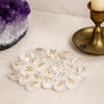 Rune Stones Set Crystal Pouch 25 Stones