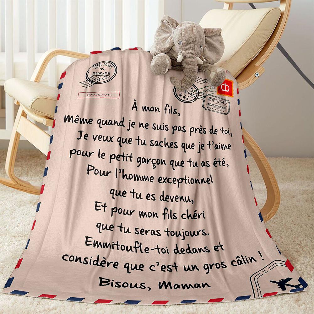 Love Letter To Son Blankets are suitable for living rooms,making them an ideal choice for outdoor travel and gifts.