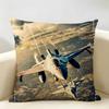 Fighter Jet Cool F  B SU Cushion Cover Natural Linen Organic Fabric DoubleSided Printing Room Sofa Decor Pillow Case