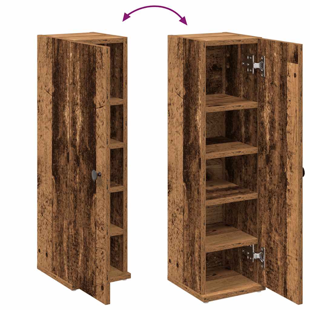 Bathroom Cabinet with Toilet Paper Holder Rustic Wood Look 20.5 X 22 X 72 Cm