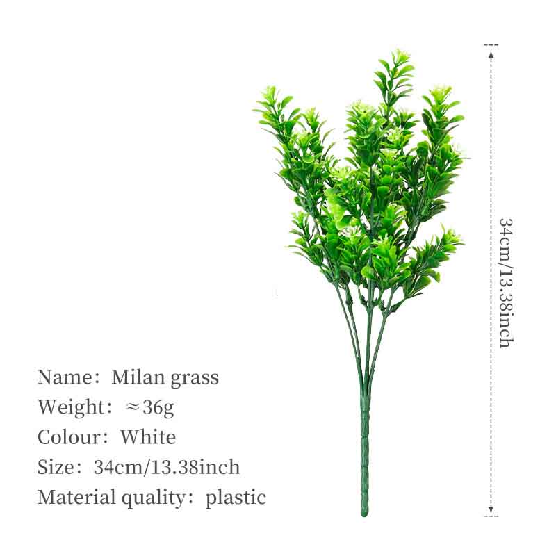 

Simulated Green Plants Milan Grass Plants Vases Desktop Placement Indoor Simulated Flowers Fake Flowers Decorative Ornaments 4pcs белый