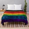 Abstract Paint Splatter Inclusive Rainbow Pride Flag Pattern Throw Blanket