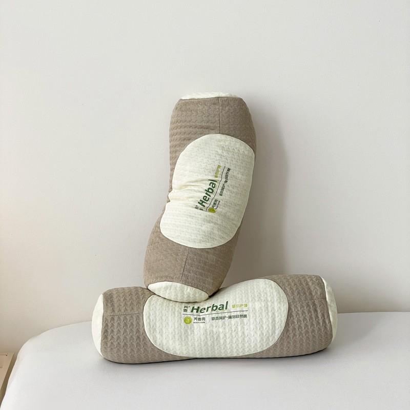 Herbal Buckwheat Cervical Support Pillow Bone-Shaped Cylinder Neck Pain Relief Adult Single Use