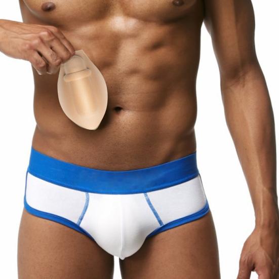 Enhancer Sponge Pad Underwear Briefs Cup Close Fit Stretchy Waterproof Anti-Exposure Push Up Panties Pad for Bathroom