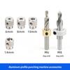 4 Piece Step Drill Sleeve Kit for Aluminum Extrusions M20 Threaded 6mm 8mm 10mm 14mm Holes 7mm Quick Release Design