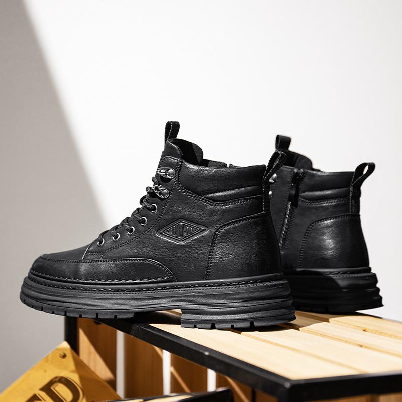 Fashion 2025 Mens Casual Shoes Fashion Luxury Brand Men's Breathable Outdoor Mens Hiking Shoes Lace-up Comfortable Mens Ankle Boots