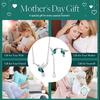 Hummingbird Pendant Necklace Set 925 Sterling Silver Rhodium Plated Green Enamel Birthday Gift for Women Valentine's Day Gift