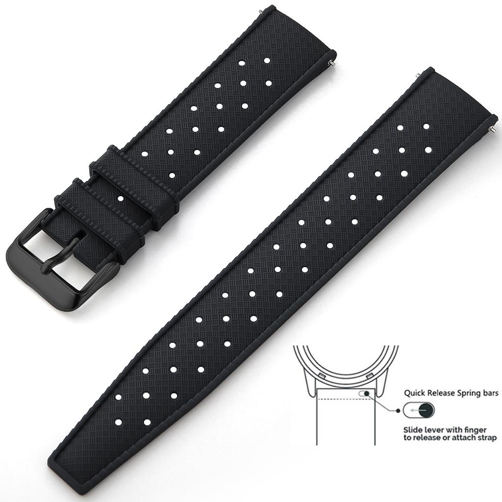 Tropical Silicone Watch Band Quick Release Watch Band 18mm 20mm 22mm Rubber Tropic Smart Watch Strap Waterpfroof Muti-Color