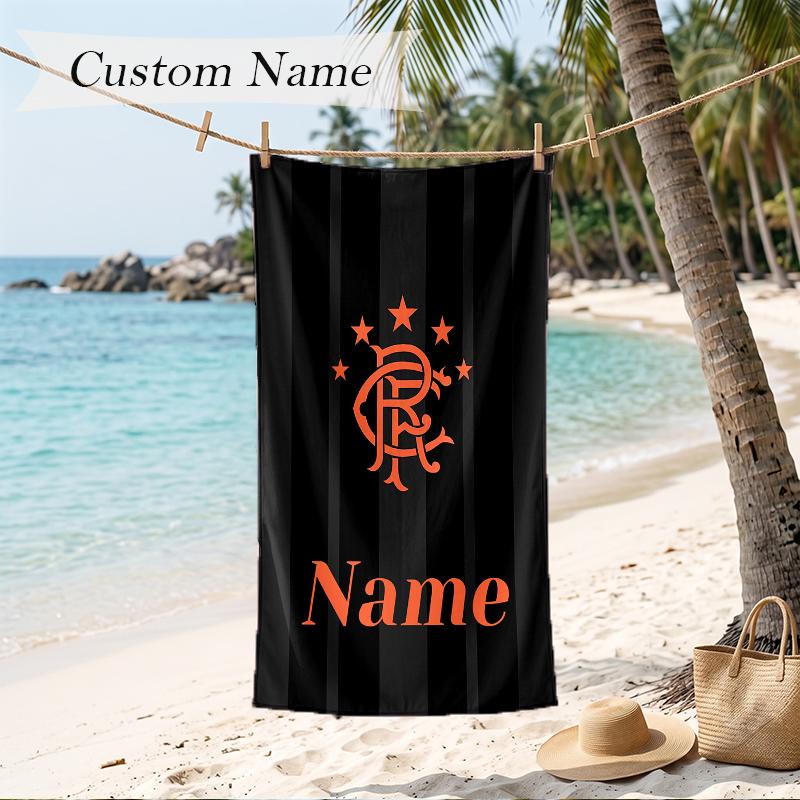 Rangers fc Strandlaken met Gepersonaliseerde Naam Zacht Handdoek voor Zwemmen Strand Reizen