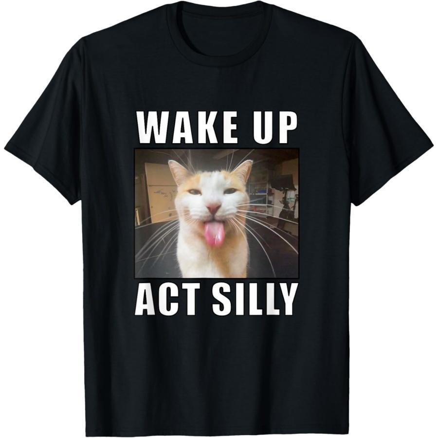 

Wake Up Act Silly Cat Meme T-Shirt XXXXXL різнокольоровий