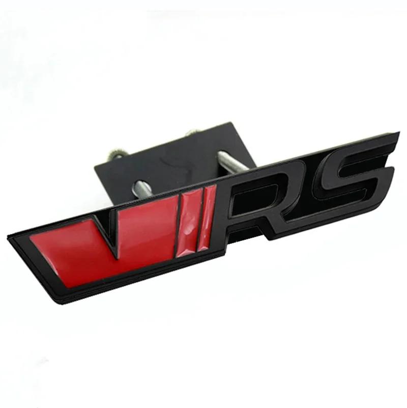 VRS Logo Car Front Grille Emblem Metal Badge Decoration for Octavia Rs Fabia Rapid Superb Kodiaq Yeti Citigo Vision Kodiak