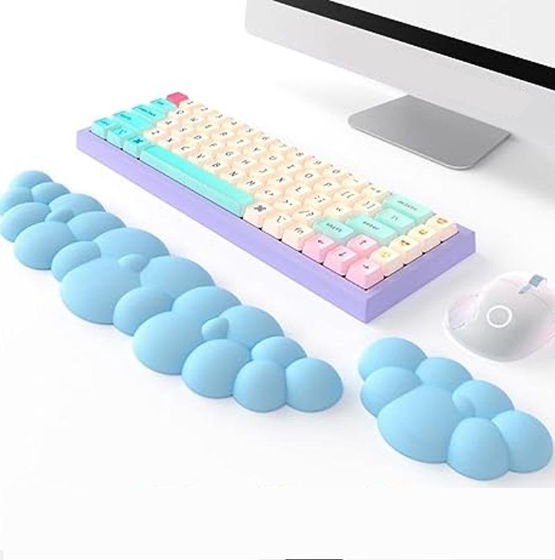 Cloud Memory Foam Handgelenkauflage für mechanische Tastaturen - Rutschfestes Desktop-Stützkissen zum Tippen im Büro