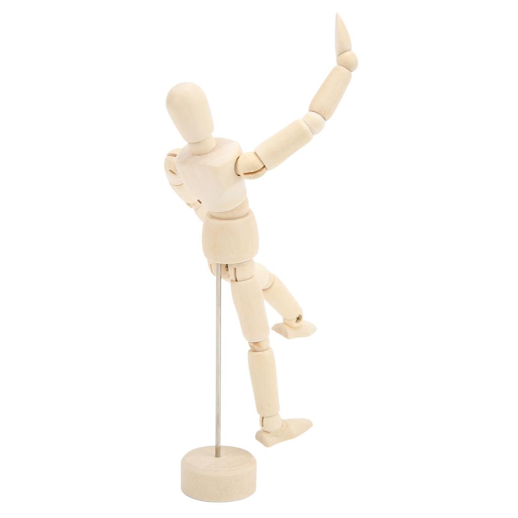 Dřevěná figurína 14 otočných kloubů Kreslicí figurína Lidské tělesné proporce Přenosná umělecká figurína pro umělce Pro skicování