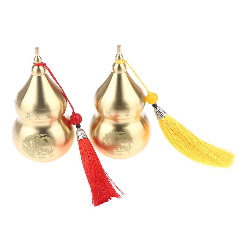 Brass Gourd Feng Shui Ornament With Tassel Feng Shui Decorative Collectible For Prosperity And Longevity Home Office Desk Decor