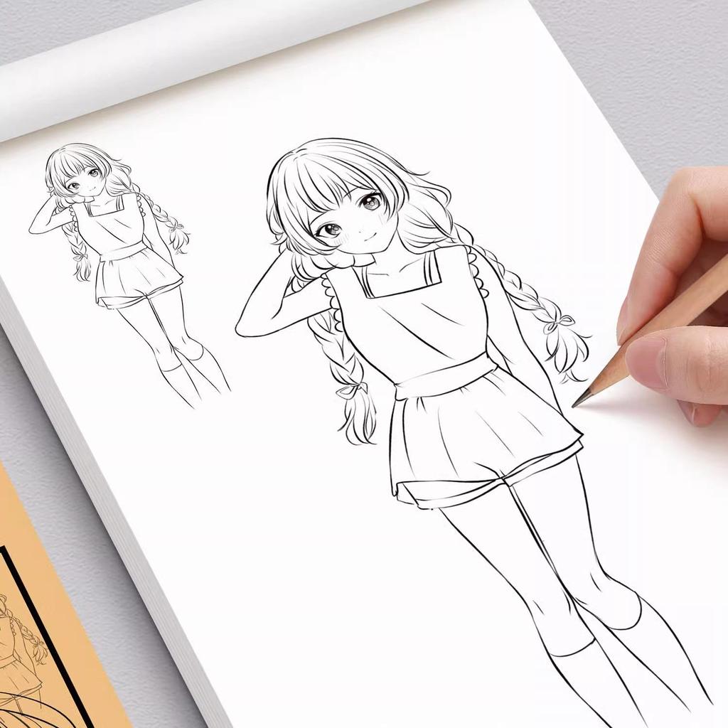 Manga Beginner's Tracing Book: Anime Character Line Art for Kids - Beautiful Ancient Style Girls